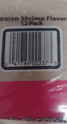 Shrimp ramen noodle soup