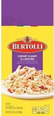 Shrimp scampi with linguine and bell peppers