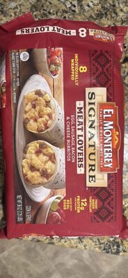 Signature Meat Lovers Egg, Sausage, Bacon & Cheese Burritos