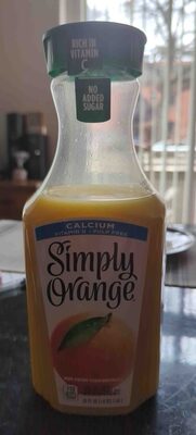 Simply Orange Pulp Free With Calcium And Vitamin D