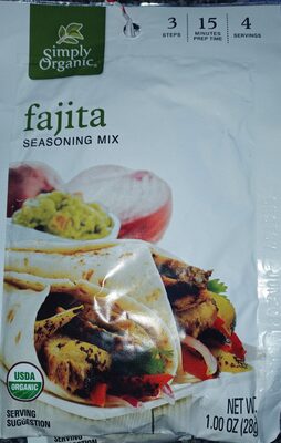 Simply organic regular fajita seasoning mix