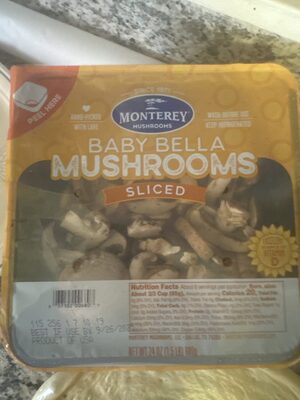 Sliced Baby Bella Mushrooms