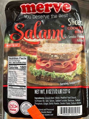 Sliced Cooked Beef Salami