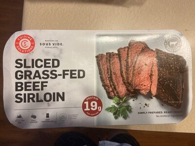 Sliced grass Fed Beef Serloin