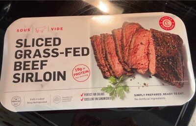 Sliced grass-fed beef sirloin