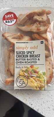 Sliced Spicy Chicken Breast Butter Basted & Oven Roasted