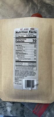 sliced uncured pepperoni