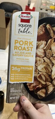 slow simmered PORK ROAST AU JUS AND SAVORY SAUCE