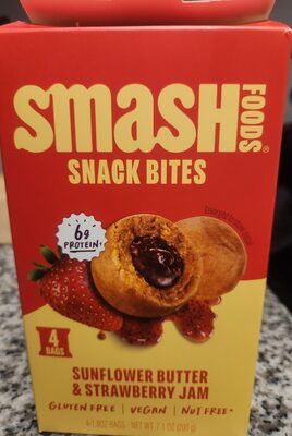 Smash Foods Snack Bites Sunflower Butter & Strawberry Jam
