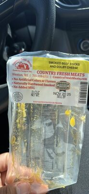 Smoked Beef Sticks and Colby Cheese