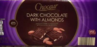 Smooth dark chocolate with almonds