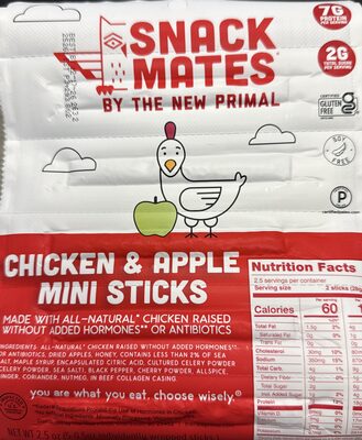 Snack Mates Chicken & Apple Mini Sticks