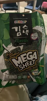 Snacker Mega Sheet Fried Seaweed Classic Flavour