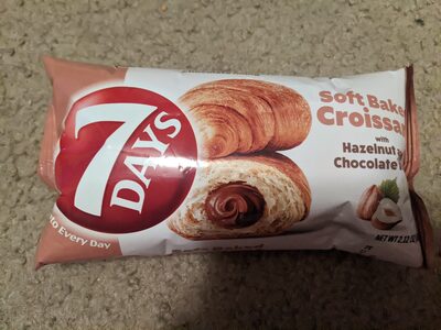 Soft Baked Croissant with Hazelnut and Chocolate filling