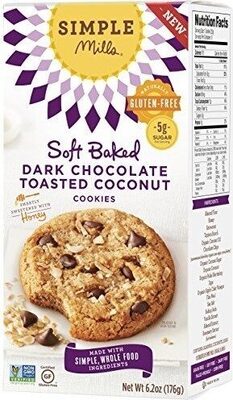 Soft Baked Dark Chocolate Toasted Coconut Cookies