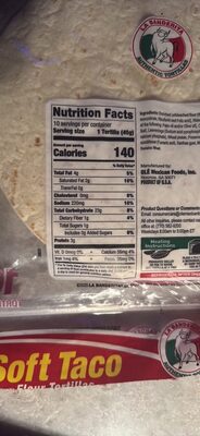 Soft Taco Flour Tortillas