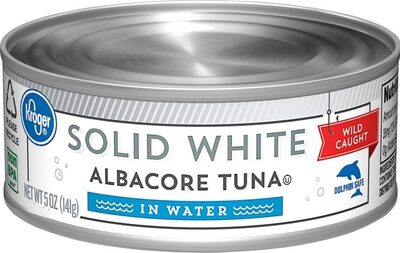 Solid white albacore tuna in water