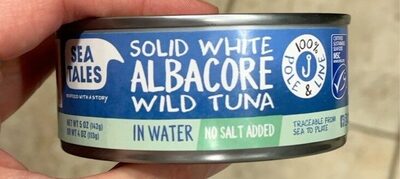 Solid White Albacore, Wild Tuna, In Water, No Salt Added