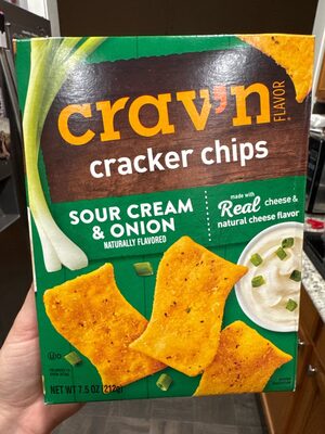 Sour cream and onion cracker chips