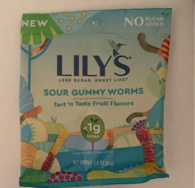 Sour Gummy Worms Tart 'n Tasty Fruit Flavors