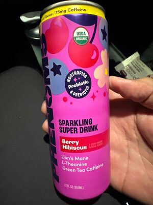 Sparkling Berry Hibiscus Drink