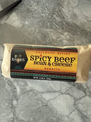 Spicy Beef, Bean, & Cheese Burrito