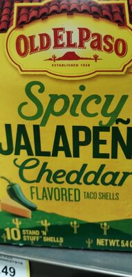 Spicy Jalapeño Cheddar flavored taco shells