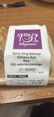 Spicy King Salmon Volcano Roll