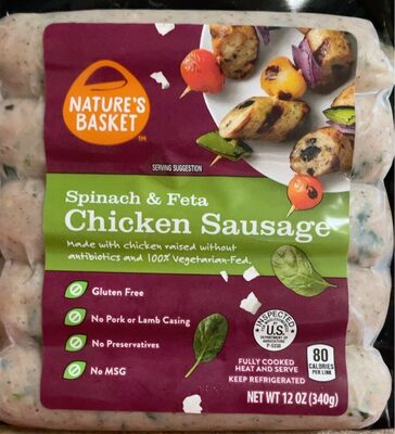 spinach & feta chicken sausage