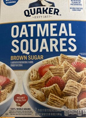 Squares crunchy oat cereal, brown sugar