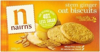 Stem ginger oat biscuits