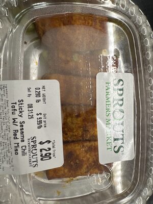 Sticky Sesame Chili Tofu w/ Red Miso