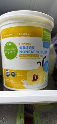 Strained Greek Nonfat Yogurt Vanilla Bean