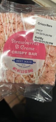 Strawberries & Creme Crispy Bar