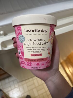 Strawberry Angel Food Cake Ice Cream