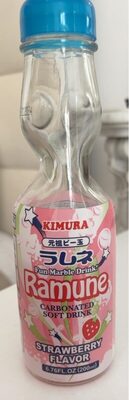 Strawberry flavor ramune soft drink