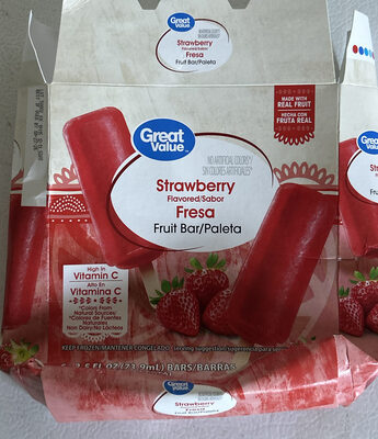 Strawberry Fruit Bar/Paleta