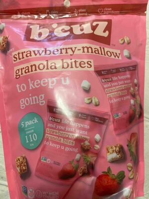 Strawberry-mallow Granola Bites