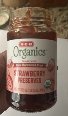 Strawberry preserve organic made with ripe harvest fruit