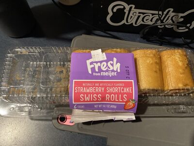 Strawberry Shortcake Swiss Rolls