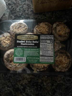 Stuffed Baby Bella Mushrooms Jalapeno Popper