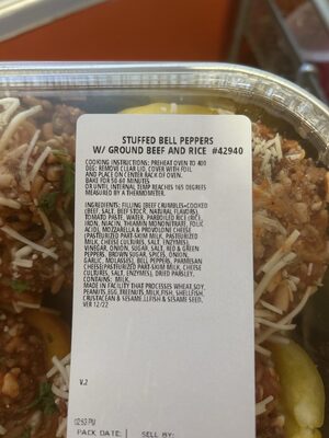 Stuffed Bell Peppers W/ground Beef And Rice