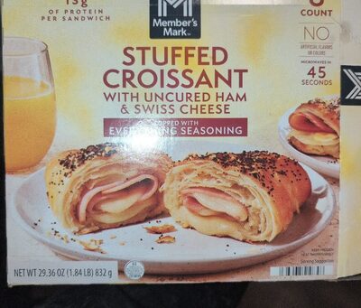 Stuffed Croissant with Uncured Ham & Swiss Cheese