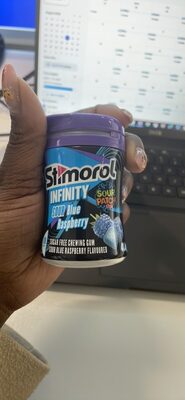 SUGAR FREE CHEWING GUM SOUR BLUE RASPBERRY FLAVOURED