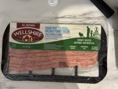 Sugar Free Uncured Turkey Bacon