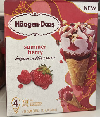 Summer Berry Belgian Waffle Cones