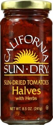 Sun-dried tomato halves with herbs