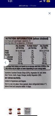 Sundried Tomato Strips