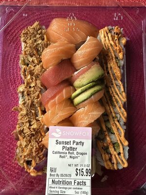 Sunset Party Sushi Platter