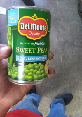 Sweet peas with natural sea salt